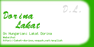 dorina lakat business card